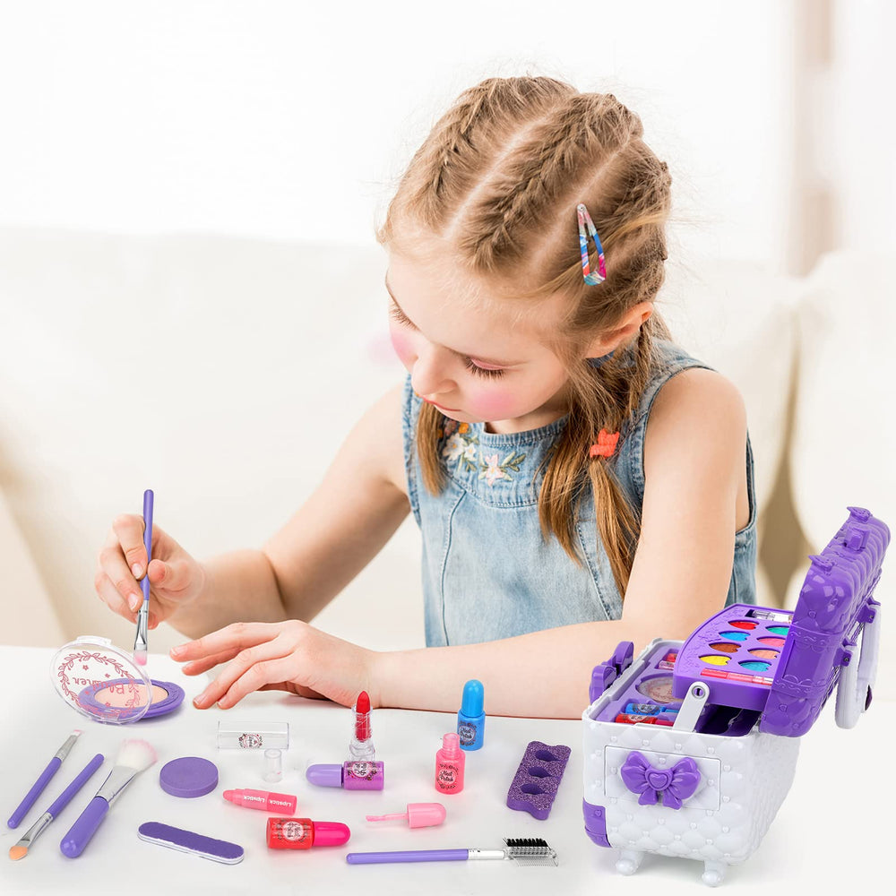 Teensymic brush set enhances precise application during imaginative makeup play.