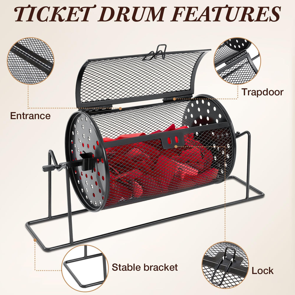 Teenyyou raffle drum wide opening enables smooth ticket retrieval during draws