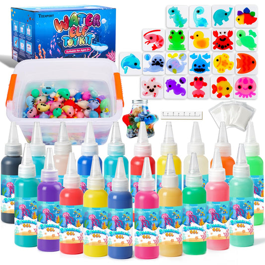 Teexpert Magic Water Elf Toy Kit color gels—vibrant hues for creative crafts