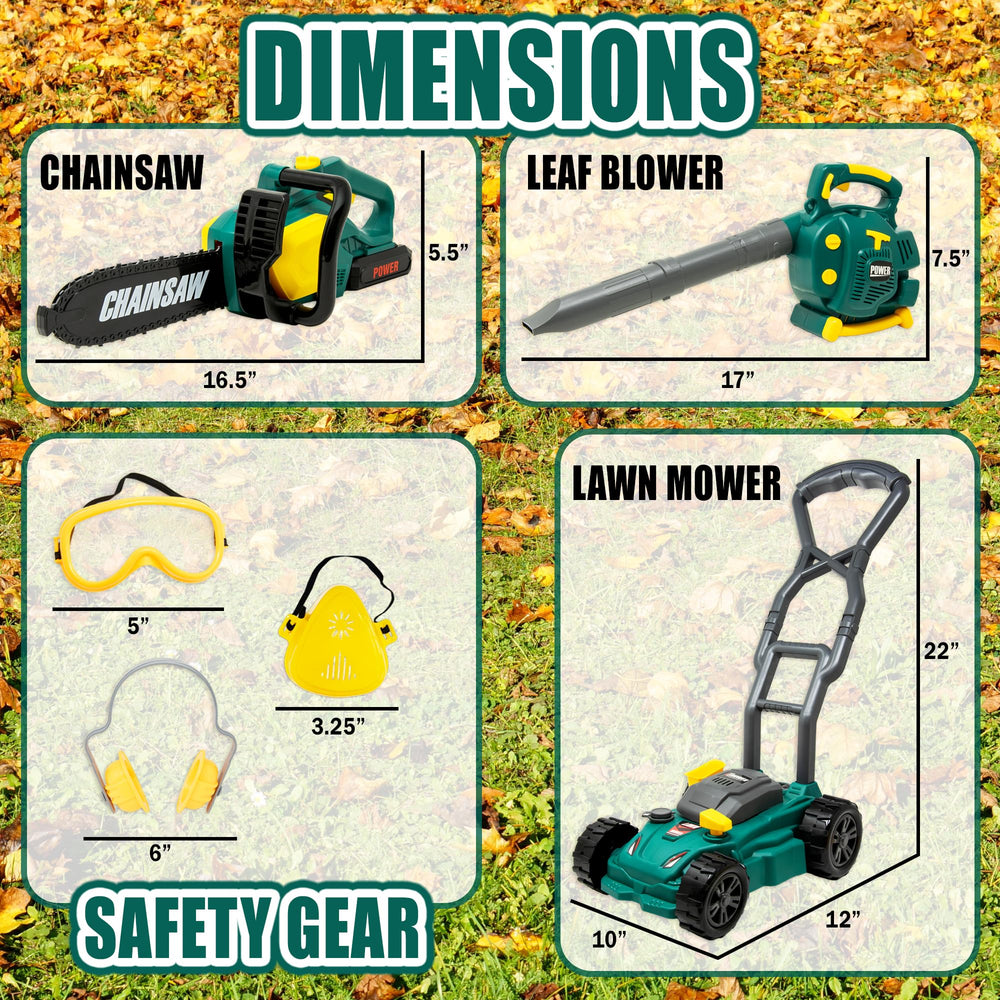 TeganPlay chainsaw toy with moving blades boosts pretend landscaping fun