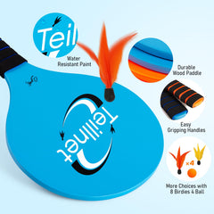 TEILLNET Paddle Ball Set balls and birdies for fast and slow rounds