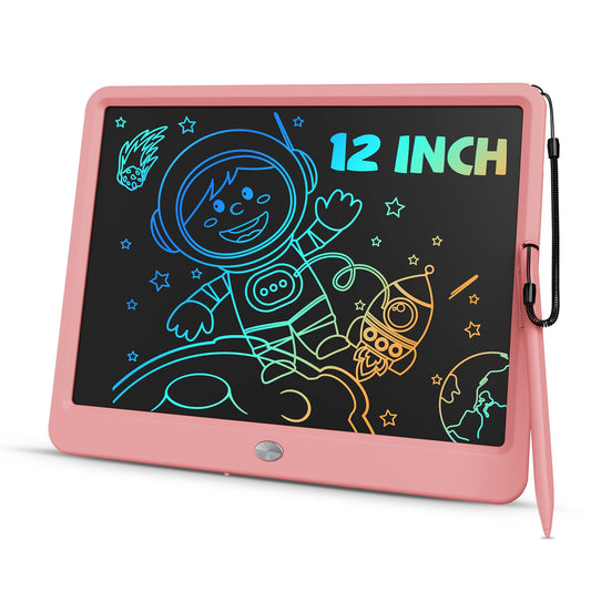 TEKFUN 12in LCD writing tablet showing a large screen for creative drawing on the go.