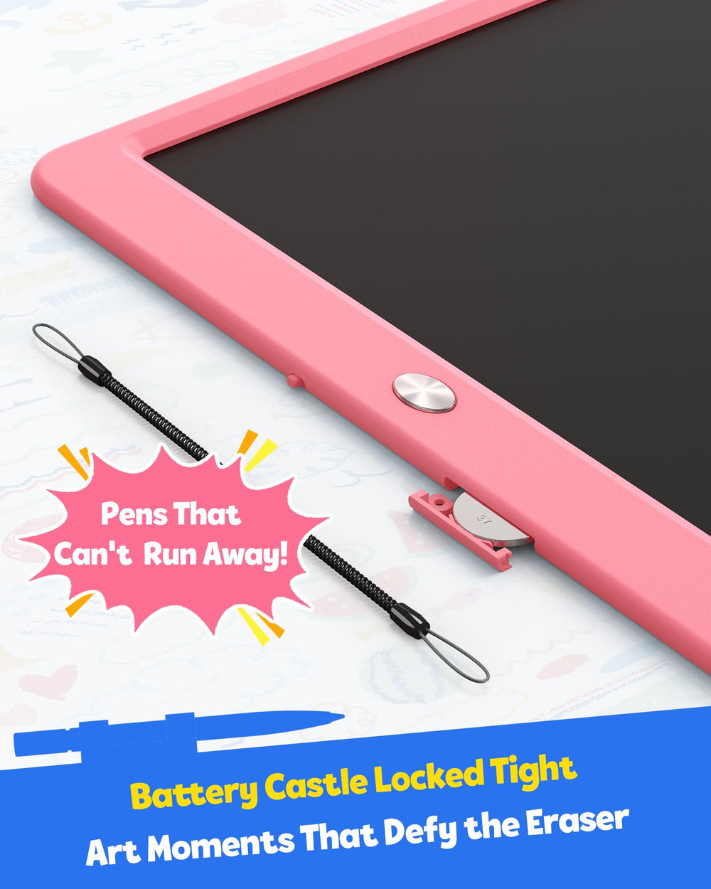 TEKFUN key-lock prevents accidental erasing on the 12-inch tablet