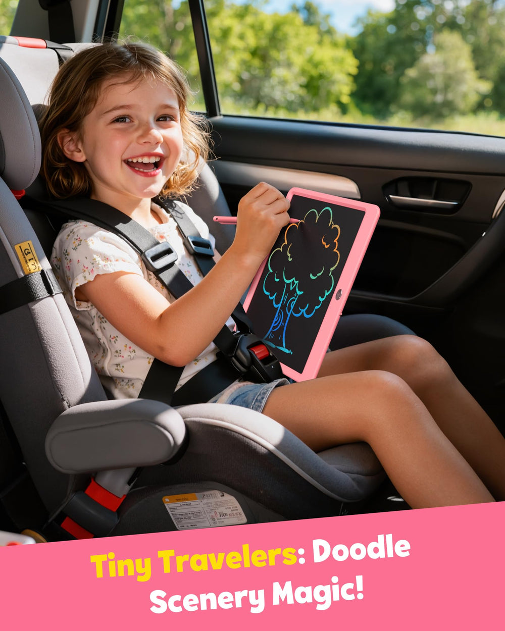 TEKFUN tablet used in car or travel for mess-free drawing
