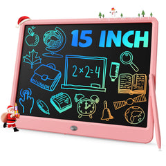 TEKFUN 15-inch LCD tablet pink front view for large doodles and notes