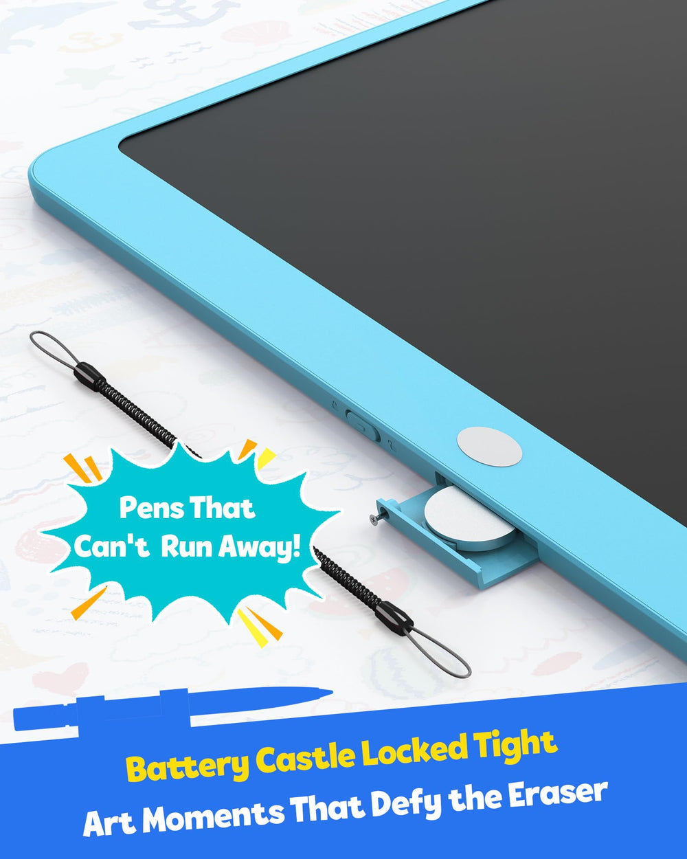 TEKFUN eye-friendly color LCD uses non-toxic materials for safe play.