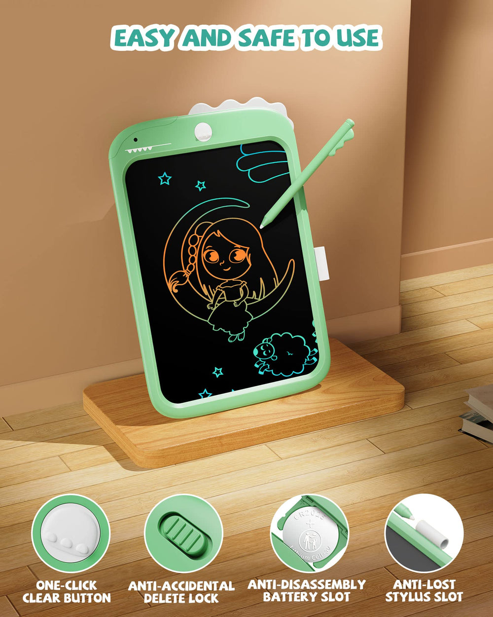 TEKFUN kid-safe durable plastic shell and rounded corners