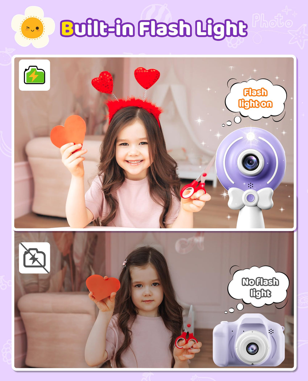Tekfun kid camera with Type-C upload for easy sharing