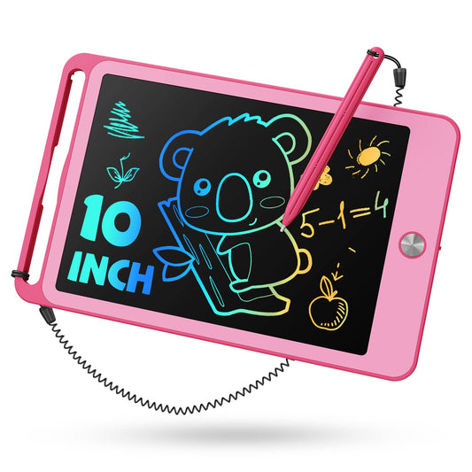 TEKFUN LCD writing tablet with 10-inch doodle space for kids' drawing sessions.