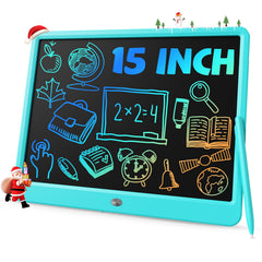 TEKFUN 15-inch blue LCD writing tablet front view for creative doodling on a large canvas