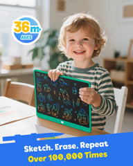 TEKFUN 16 inch wide drawing area ideal for kids to sketch and learn
