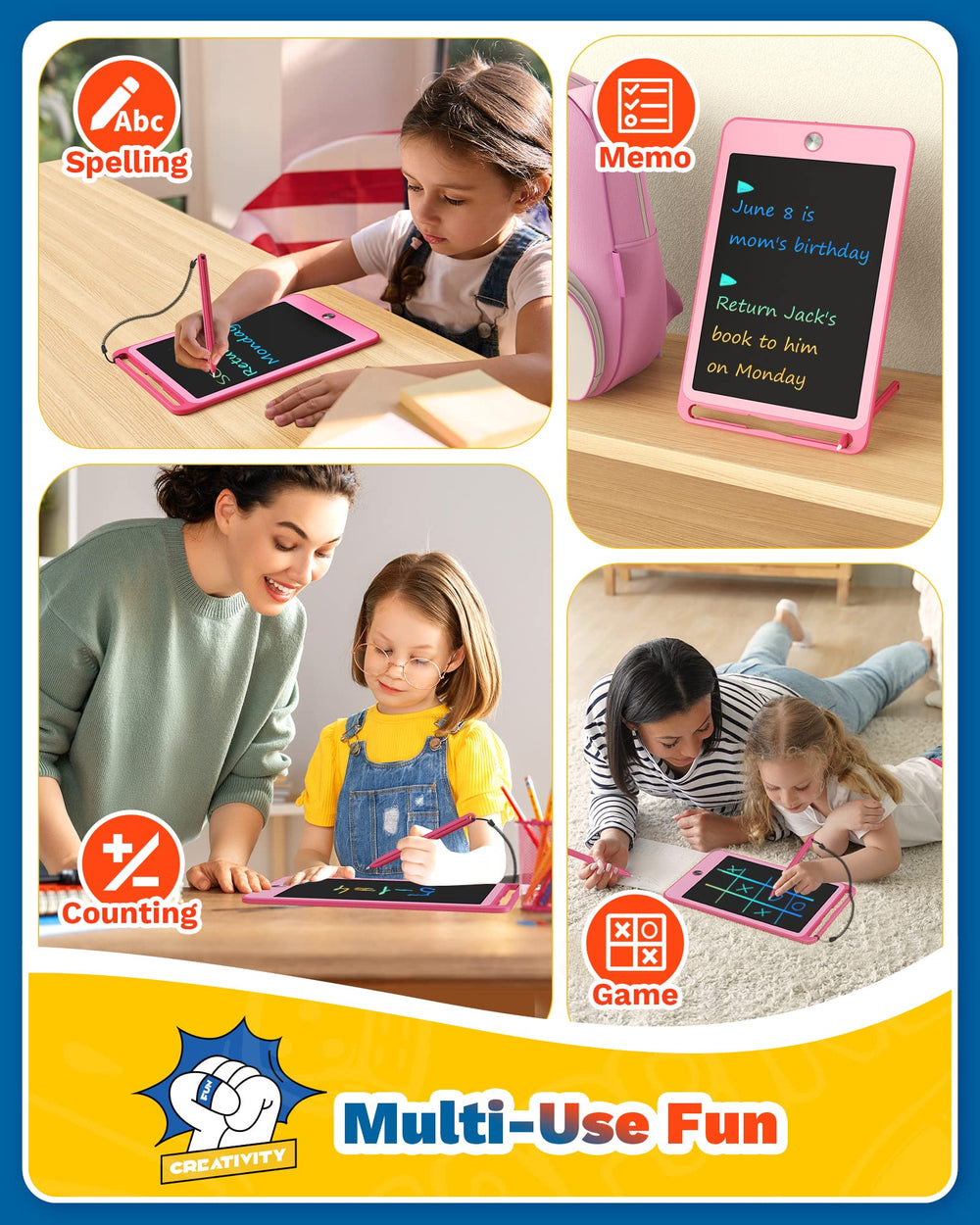 TEKFUN eco-friendly doodle pad helps save paper and trees.