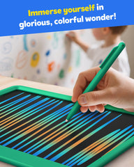 TEKFUN green stylus writing on LCD screen for creativity