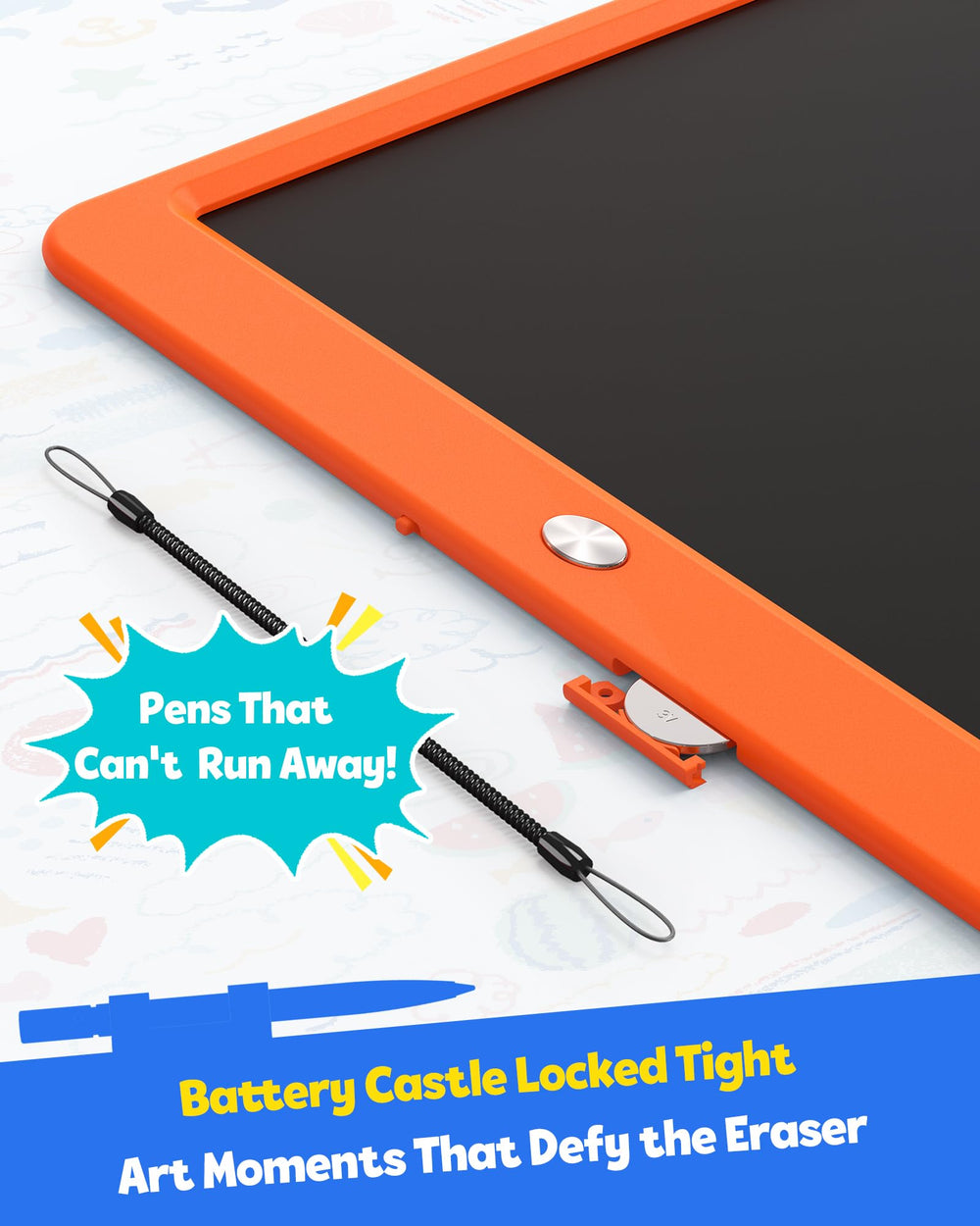 TEKFUN LCD Writing Tablet travel compact design fits bags and carry-ons