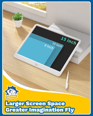 TEKFUN screen stand showing adjustable angle for easy message board use.