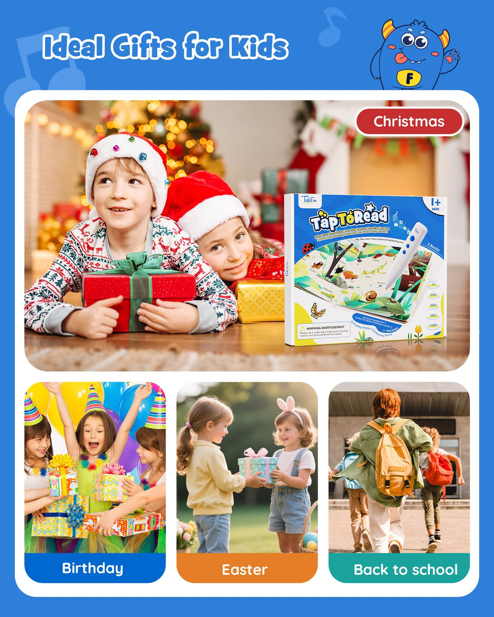 Bright illustrations and interactive games invite kids to explore and connect