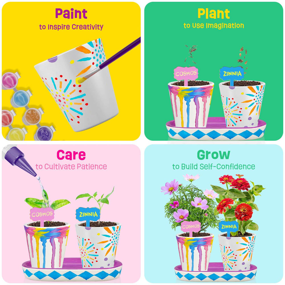 Tekoly wooden plant markers label flowers like marigold and cosmos.