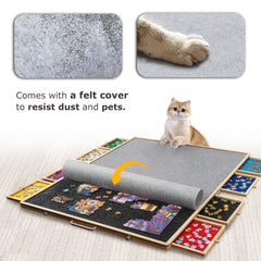 Tektalk gray felt top prevents pieces from sliding