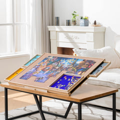 Tektalk jigsaw table is portable and easy to store when not in use