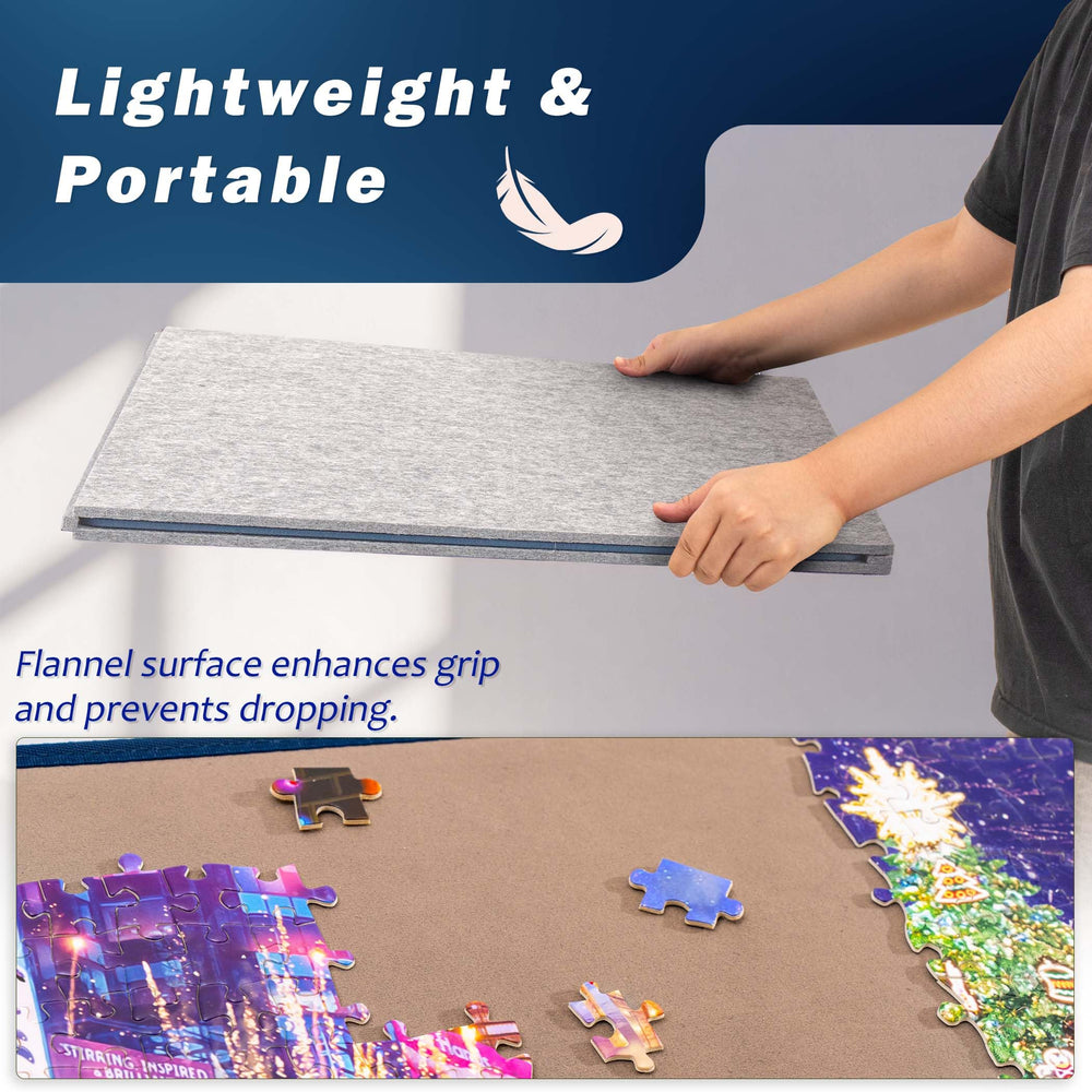 Tektalk puzzle-board suede-finish surface prevents piece slippage