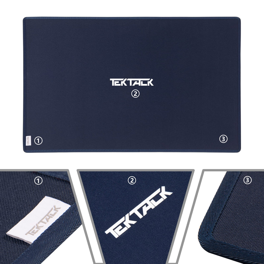 Tektalk board slid under a sofa illustrating compact storage to save space