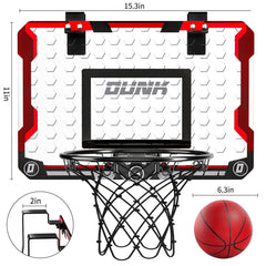 TEMI mini basketball set with four balls and a pump for instant inflating fun.