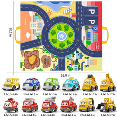 TEMI city street map playset encourages pretend trips and storytelling adventures.