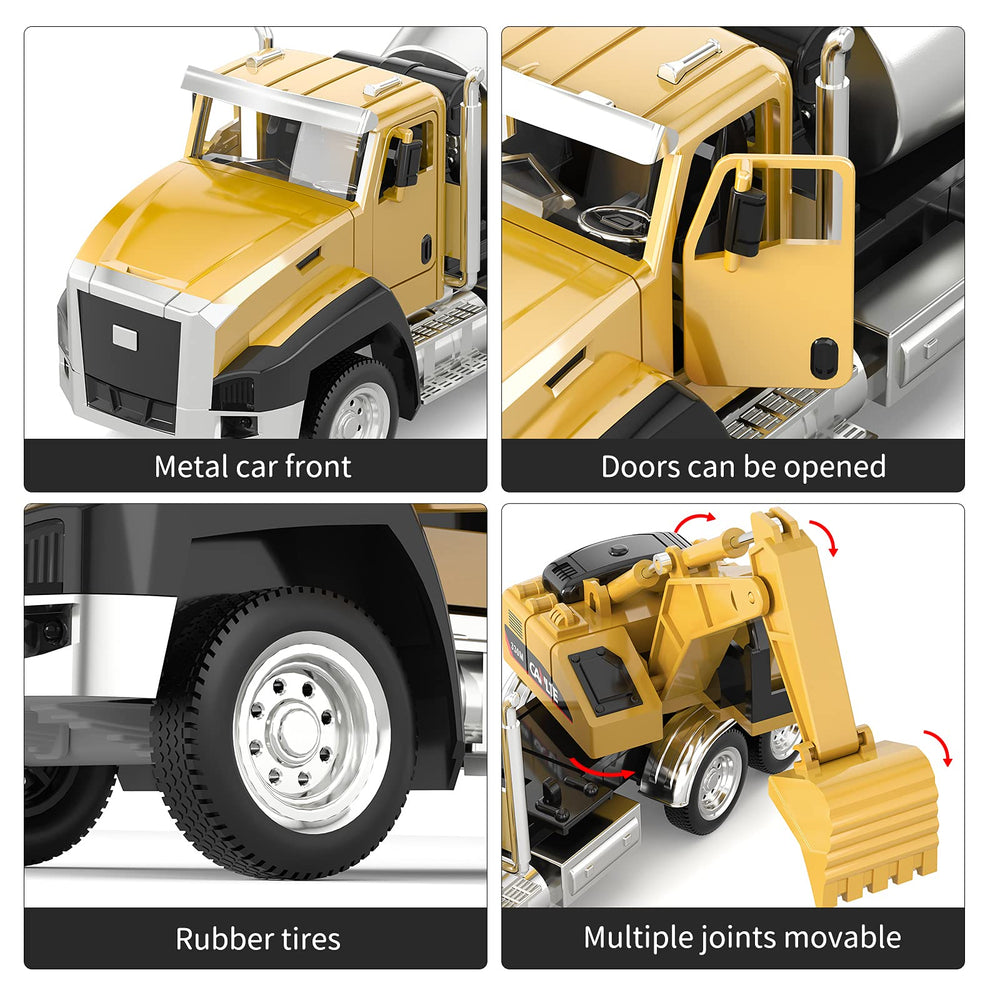 TEMI diecast dump truck with opening doors for hands-on storytelling.