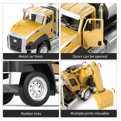 TEMI diecast dump truck with opening doors for hands-on storytelling.