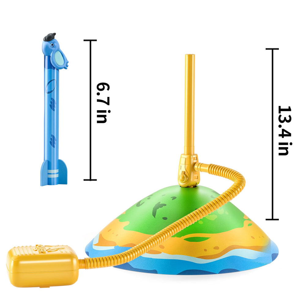 TEMI Dinosaur Rocket Launcher Triceratops rockets for backyard adventures