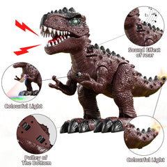 TEMI walking stegosaurus toy with lights encourages storytelling adventures.