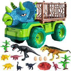 TEMI dinosaur truck toy side view for imaginative play and durability.