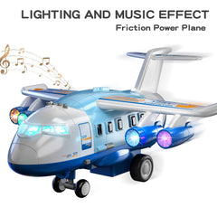 TEMI airplane toy with transport vehicles sliding from cabin for interactive pretend play.