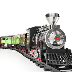 TEMI large train set locomotive with 3-way smoke and lights for imaginative play.