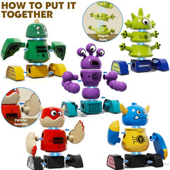 TEMI magnet robot toy storage box keeps playroom tidy and portable