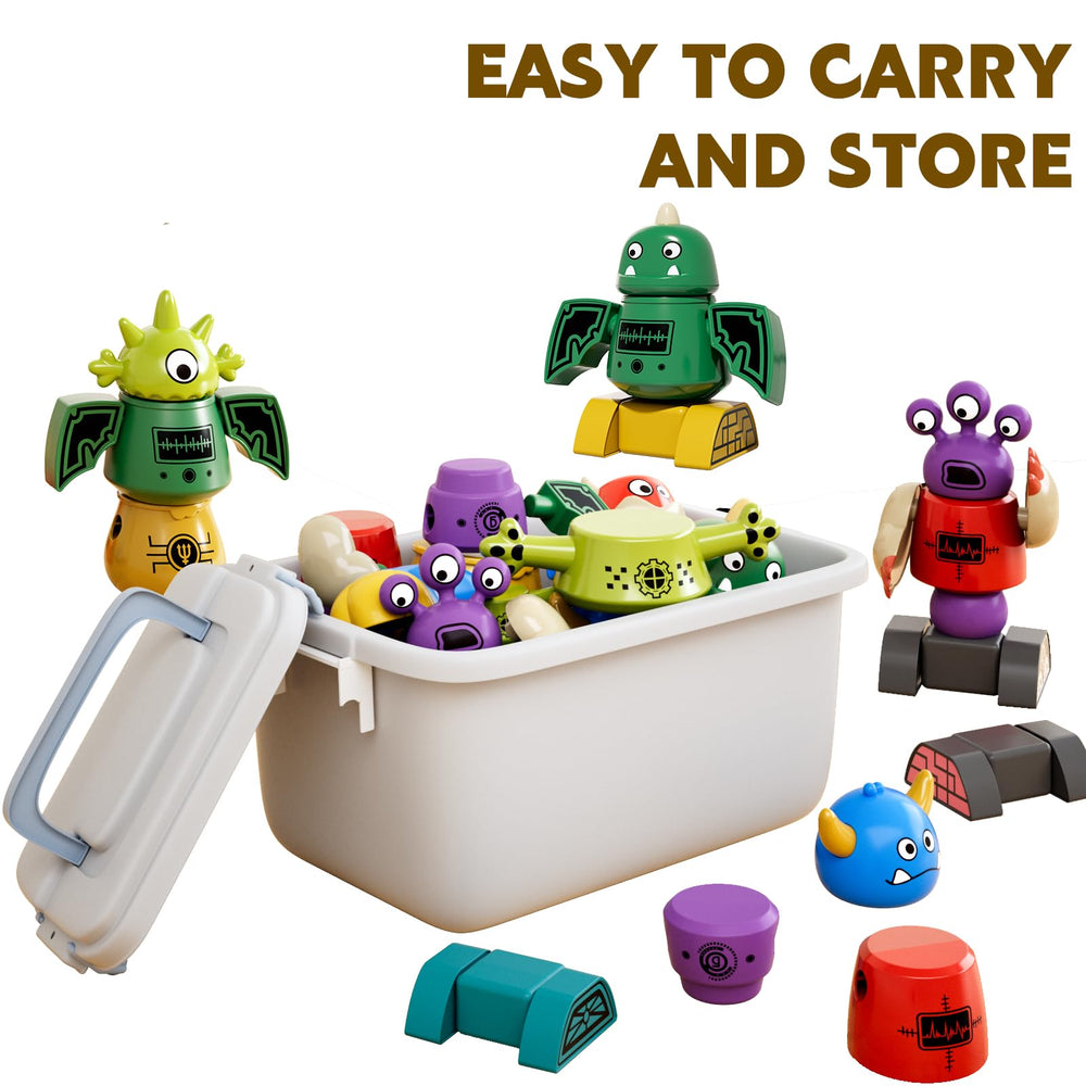 TEMI magnet robot toy three-eyed monster supports varied combinations and problem solving