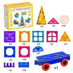 TEMI magnet tiles encourage teamwork and collaborative building sessions.