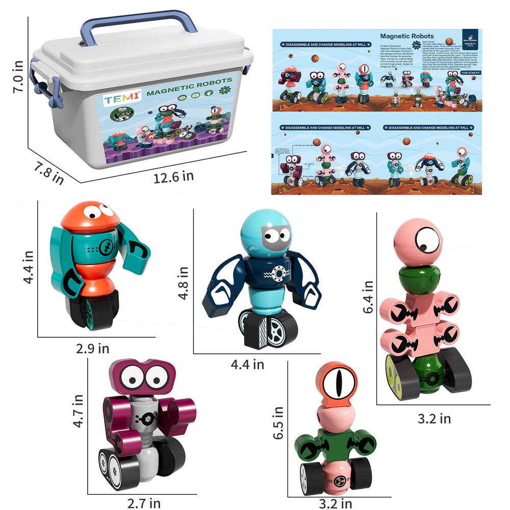 TEMI magnets Jupiter robot block to support early building skills
