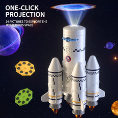 TEMI projection lamp rocket provides space-themed visuals and ambient night lighting