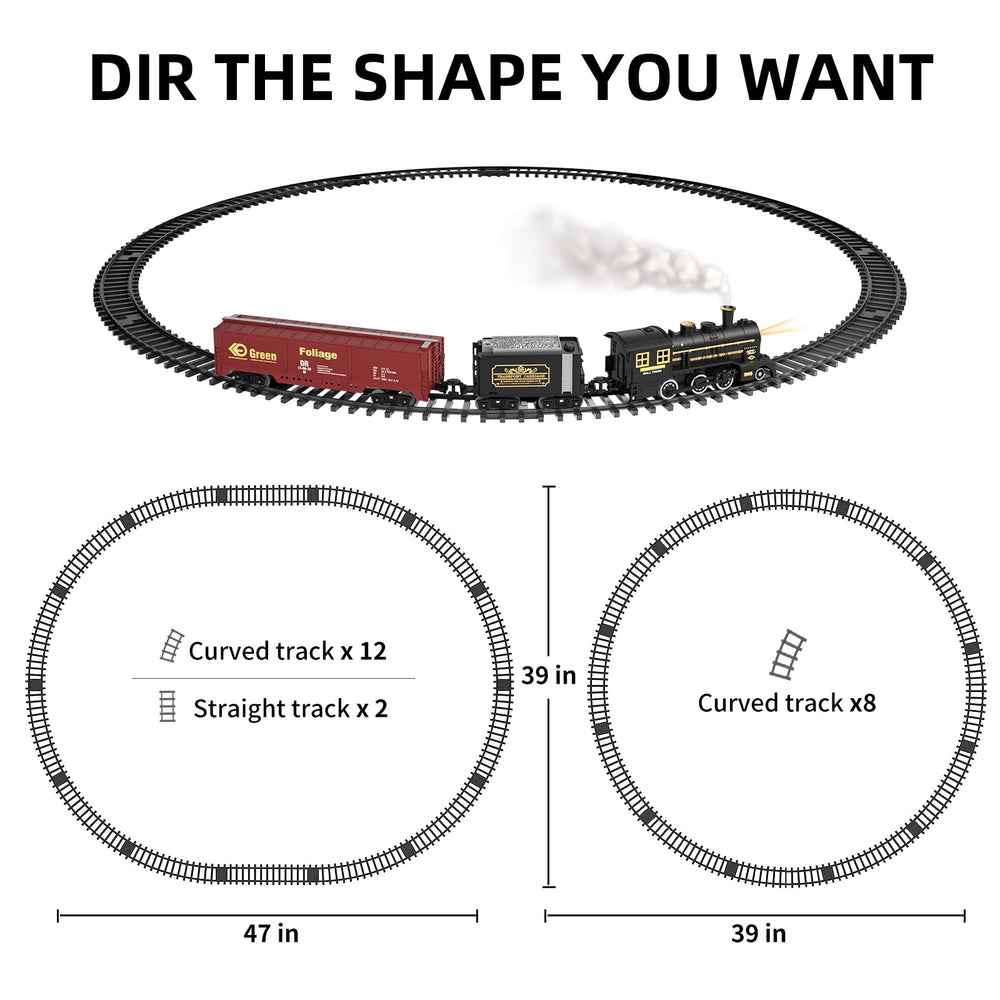 TEMI steam train wheels and rails show smooth movement on track.