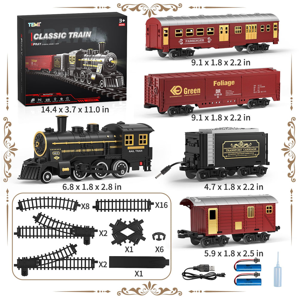 TEMI train set coal car for realistic cargo play