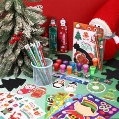 Tenceur Christmas stamps featuring cheerful icons for crafts and learning activities