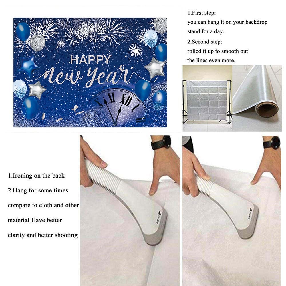 TENCOW navy-blue backdrop with silver glitter suits formal and casual celebrations.