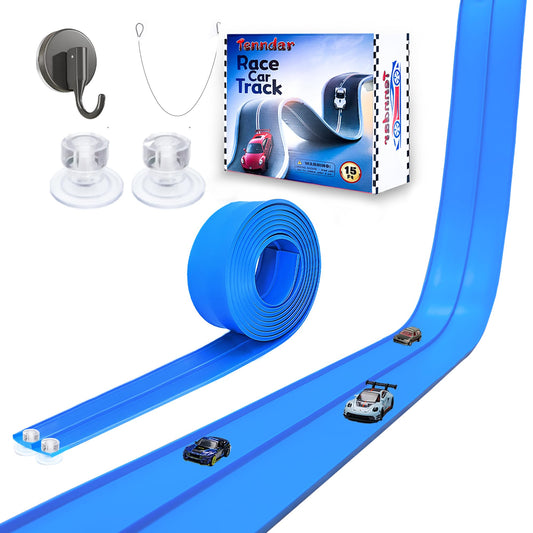 Tenndar Flex Track 15ft unrolled for quick, versatile racing fun.