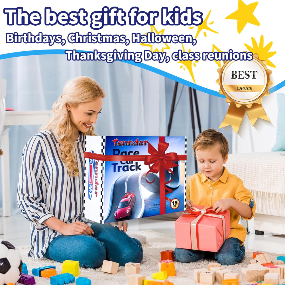 Tenndar Flex Track double-sided design doubles playtime and storage convenience.