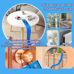 Tenndar Flex Track with dual suction cups installs securely on smooth surfaces.