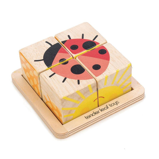 Tender Leaf Toys baby blocks with storage tray for toddlers