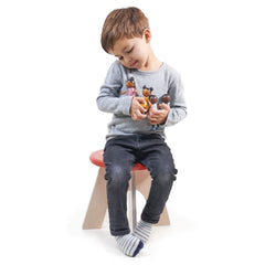Tender Leaf Toys Humming Bird family faces hand-painted with warm expressions