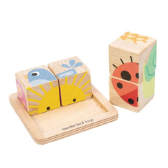 Storage tray with blocks for easy organization by Tender Leaf Toys