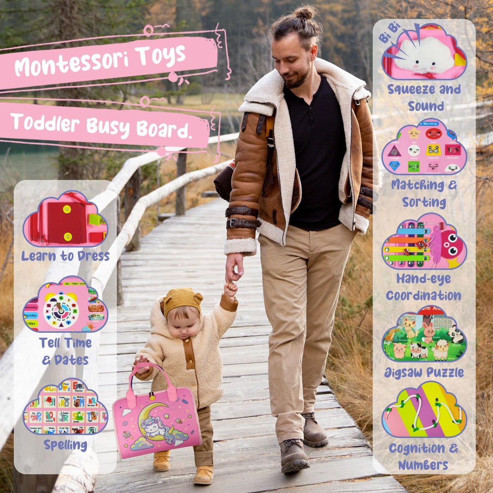 TenFans Busy Board clock page supports time-telling awareness.